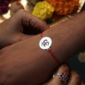 Moskai Om Rakhi for Brother with Red Thread | Spiritual Om Symbol Rakhi for Raksha Bandhan