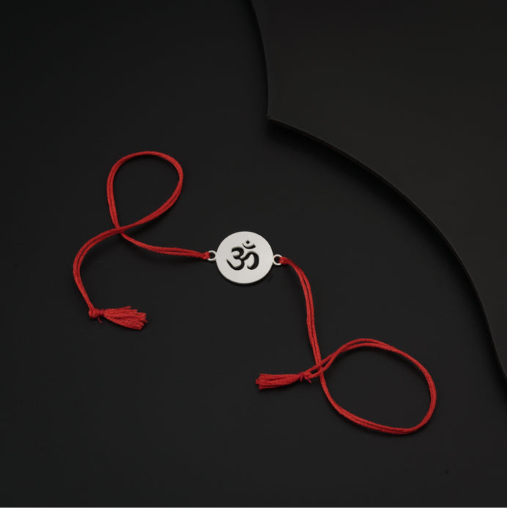 Moskai Om Rakhi for Brother with Red Thread | Spiritual Om Symbol Rakhi for Raksha Bandhan