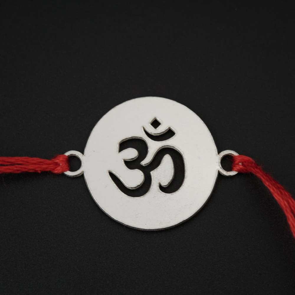 Moskai Om Rakhi for Brother with Red Thread | Spiritual Om Symbol Rakhi for Raksha Bandhan