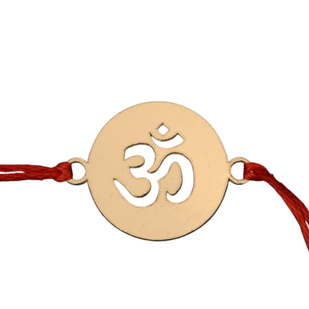 Moskai Om Rakhi for Brother with Red Thread | Spiritual Om Symbol Rakhi for Raksha Bandhan