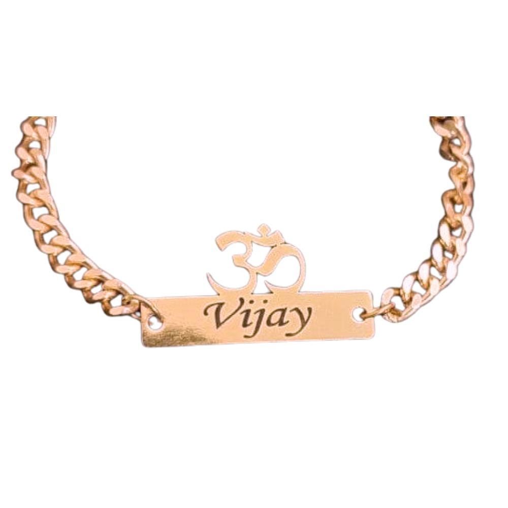 personalized bracelets for men om symbol rakhi