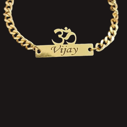 Moskai Om Rakhi Bracelet for Brother | Personalized Name Bracelet for Men