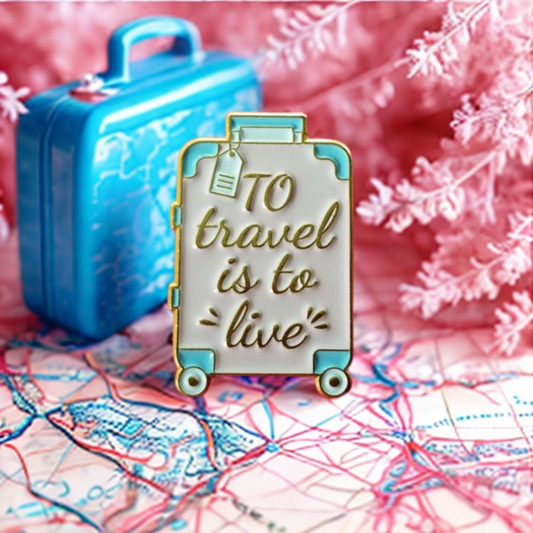To Travel is to Live Enamel Pin – Wanderlust, Aesthetic & Custom-Made
