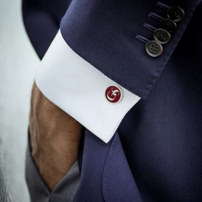 Personalized Enamel Cufflinks for Men| Stylish Gift for Groom, Husband,Brother