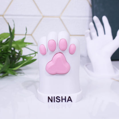 Moskai 3D Cat Paw Name Pen and Mobile Stand | Cute Desk Organizer
