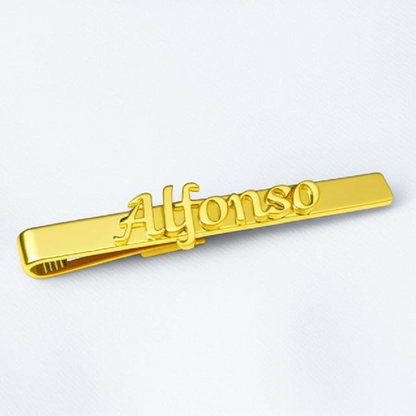 Moskai Personalized Tie Clip – Custom Name Tie Bar for Men