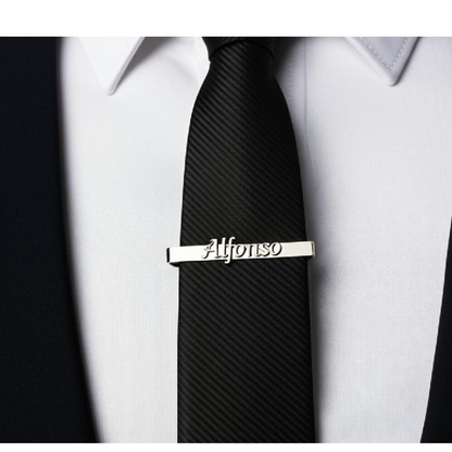 Moskai Personalized Tie Clip – Custom Name Tie Bar for Men