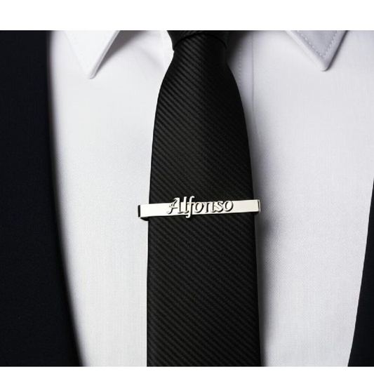 Moskai Personalized Tie Clip – Custom Name Tie Bar for Men