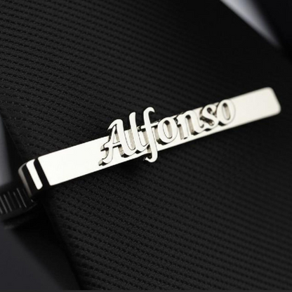 Moskai Personalized Tie Clip – Custom Name Tie Bar for Men