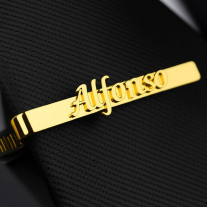 Moskai Personalized Tie Clip – Custom Name Tie Bar for Men