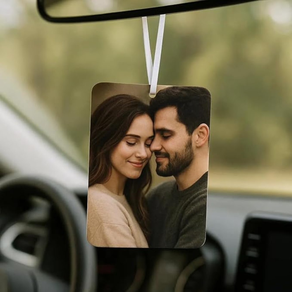 MoskaiPersonalised Unique  Car Hanging with Custom Photo & Text
