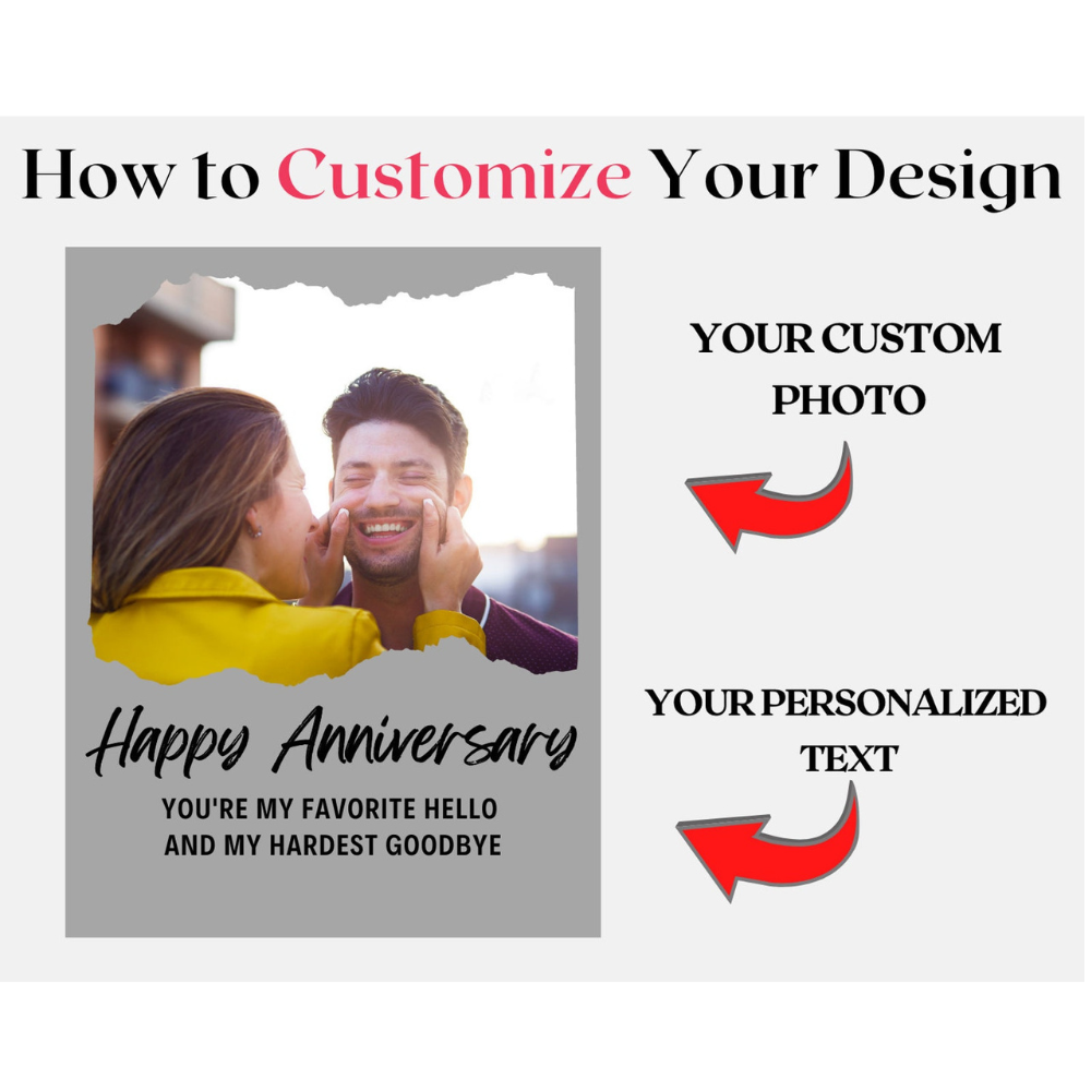 Moskai Personalised Happy Anniversary Photo Frame