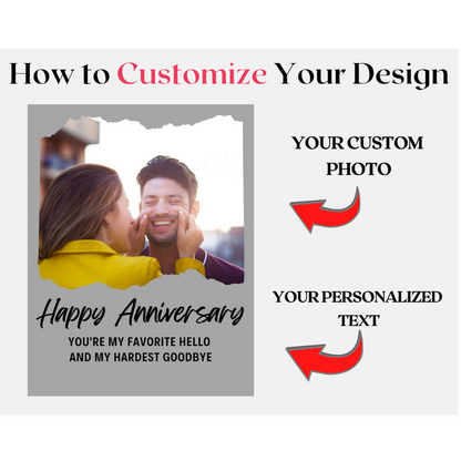 Moskai Personalised Happy Anniversary Photo Frame