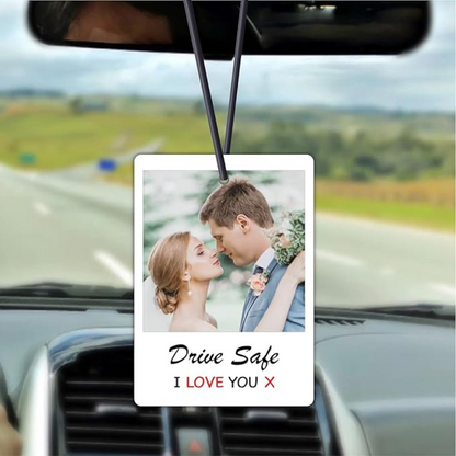 Moskai Personalized Car Rear View Mirror Accessory  with Custom Photo and Text