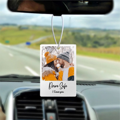 Moskai Personalized Car Rear View Mirror Accessory  with Custom Photo and Text