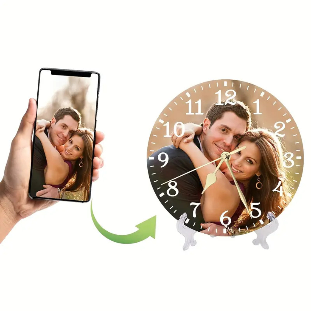 Moskai | Personalised Wall & Table Round Clock for Home or Office Decor