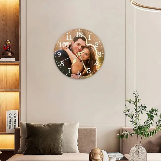 Moskai | Personalised Wall & Table Round Clock for Home or Office Decor