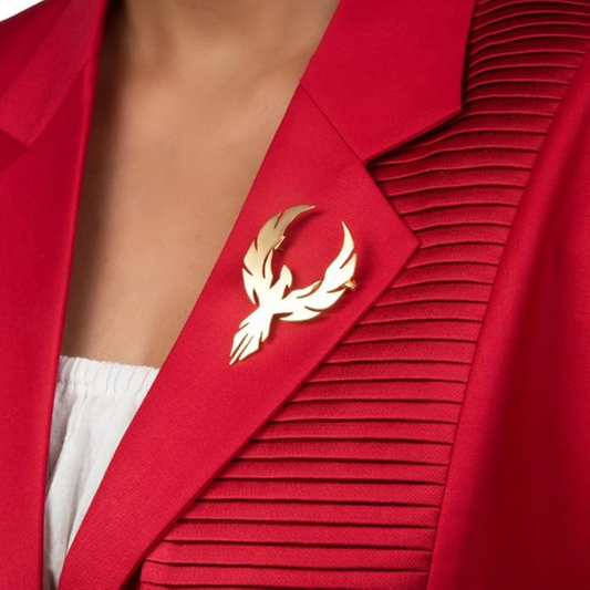 MOSKAI Personalised Phoenix Theme Brooch | Custom Bird Lapel Pin