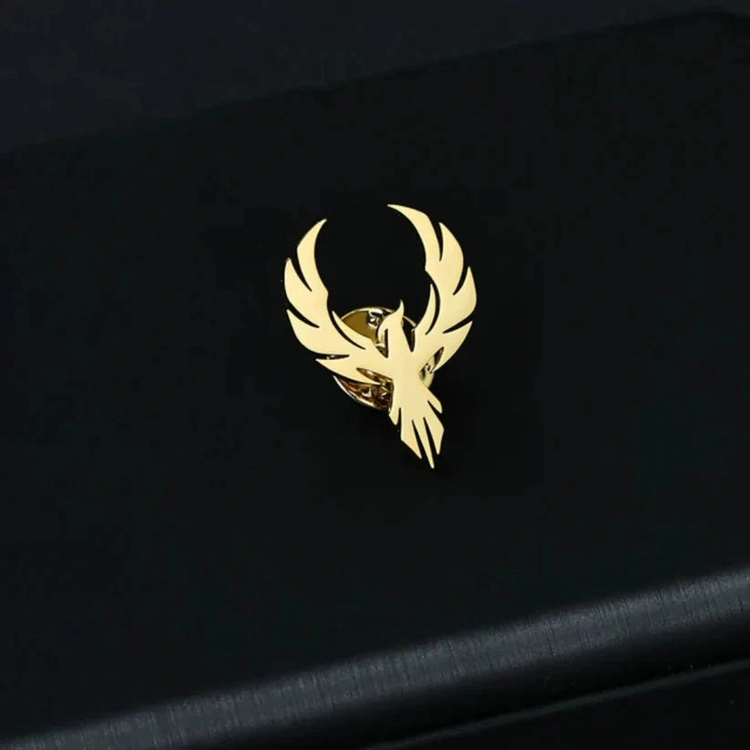Phoenix Rising Brooch for Men & Women's Suits, Blazers & Luxury Gifting