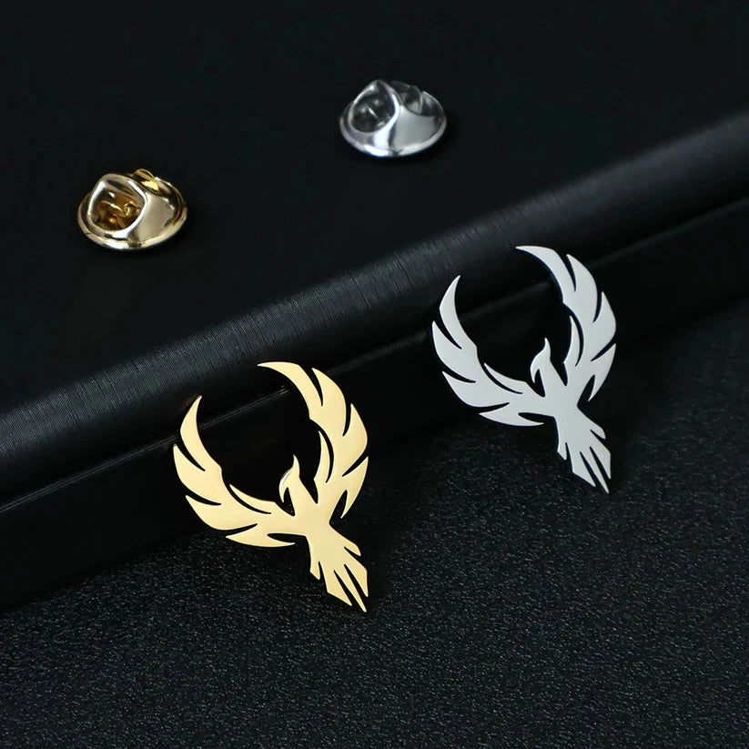 Phoenix Rising Brooch for Men & Women's Suits, Blazers & Luxury Gifting