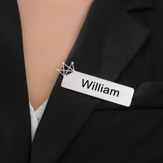 MOSKAI Personalised Metal Name Plate for Coat | Engraved Name Badge