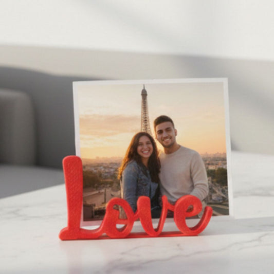 Love Photo Stand – Romantic 3D Mini Photo Frame Decor for Valentine’s Day (5 cm)