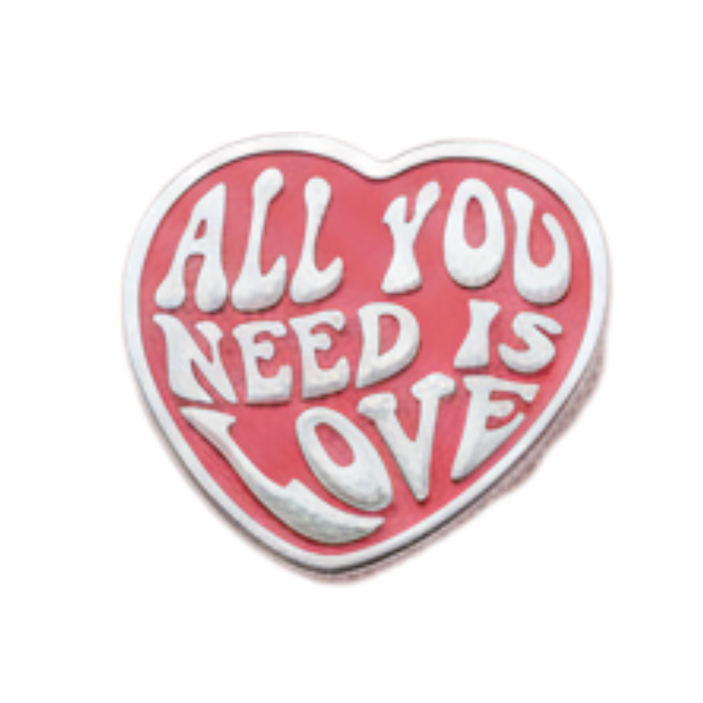 All You Need is Love - Red Heart Enamel Pin | Valentine Gift for Girlfriend | Moskai