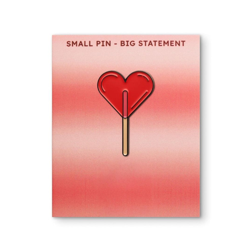 Red Heart Enamel Brooch Pin for Women | Valentine Gift for Girlfriend | Moskai Love Collection
