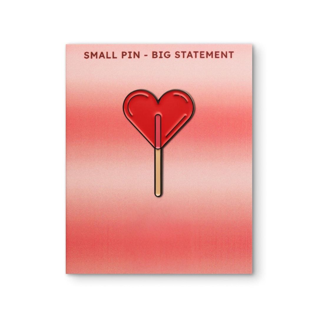 Red Heart Enamel Brooch Pin for Women | Valentine Gift for Girlfriend | Moskai Love Collection