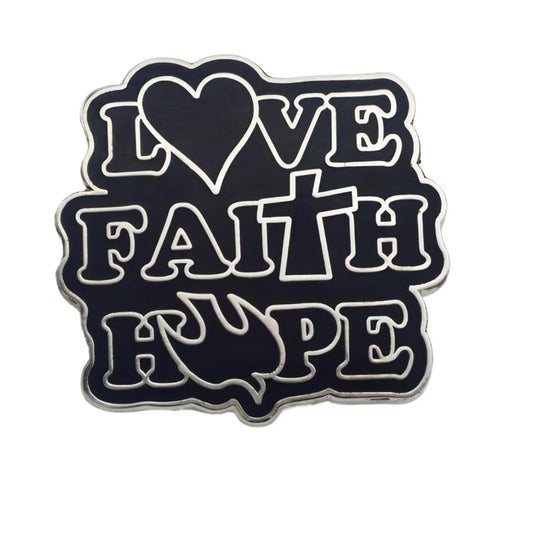 Love and Faith Enamel Pin for Women | Church & Casual Wear | Moskai