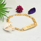 Personalized Men's Gold Finish Bracelet