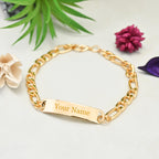 Personalized Men's Gold Finish Bracelet
