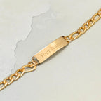 Personalized Men's Gold Finish Bracelet