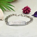 Personalised Silver Finish Men's Bracelet