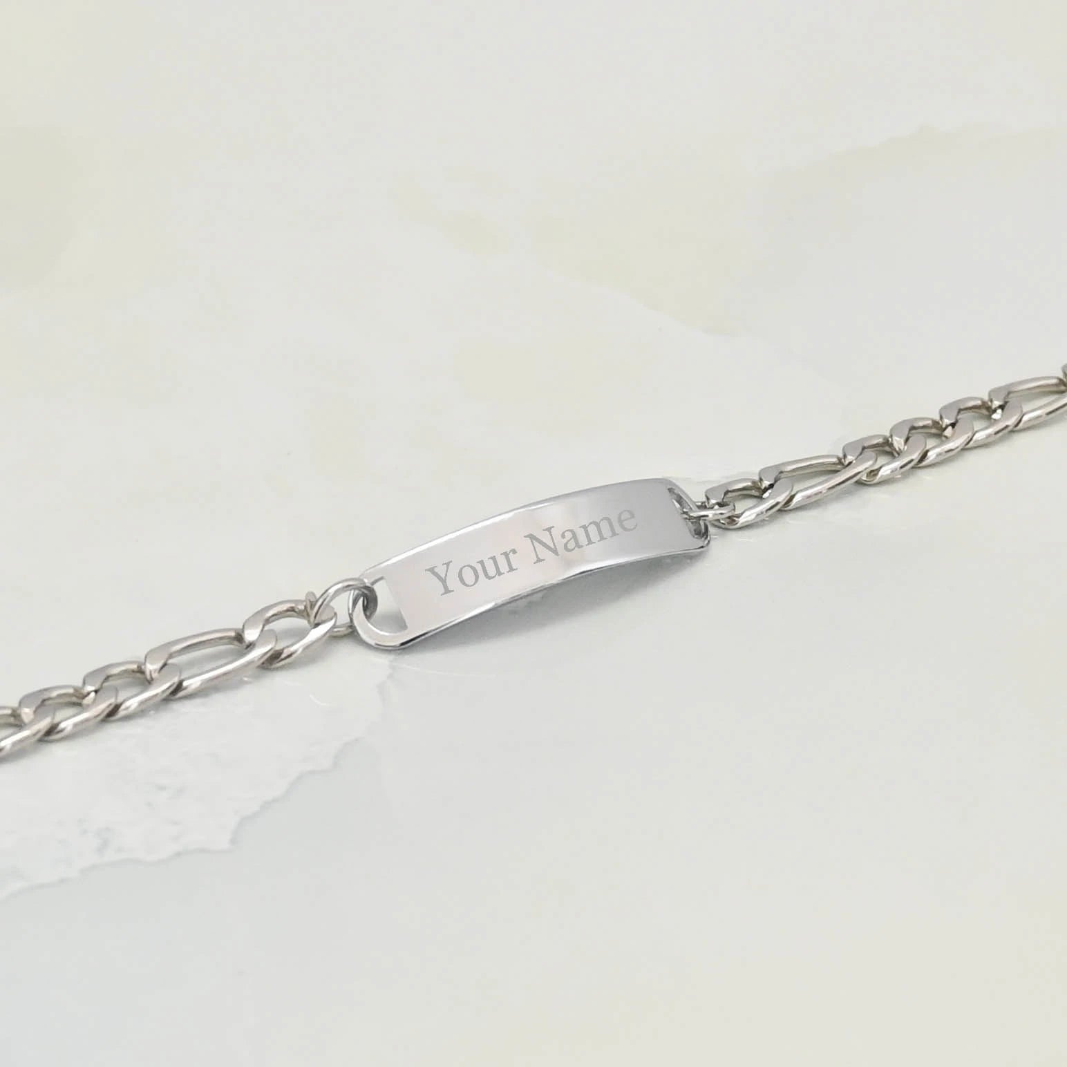 Personalised Silver Finish Men's Bracelet