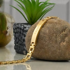 Personalized Men's Gold Finish Bracelet