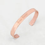 Moskai  Personalised No.1 Bhai Cuff Bracelet in Rose Gold