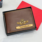 Personalized PU Leather Brown Men’s Wallet