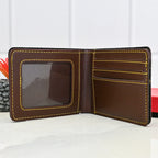 Personalized PU Leather Brown Men’s Wallet