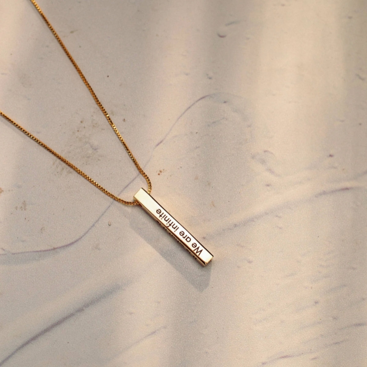 personalized cuboidal bar pendant  custom cuboidal bar necklace for her