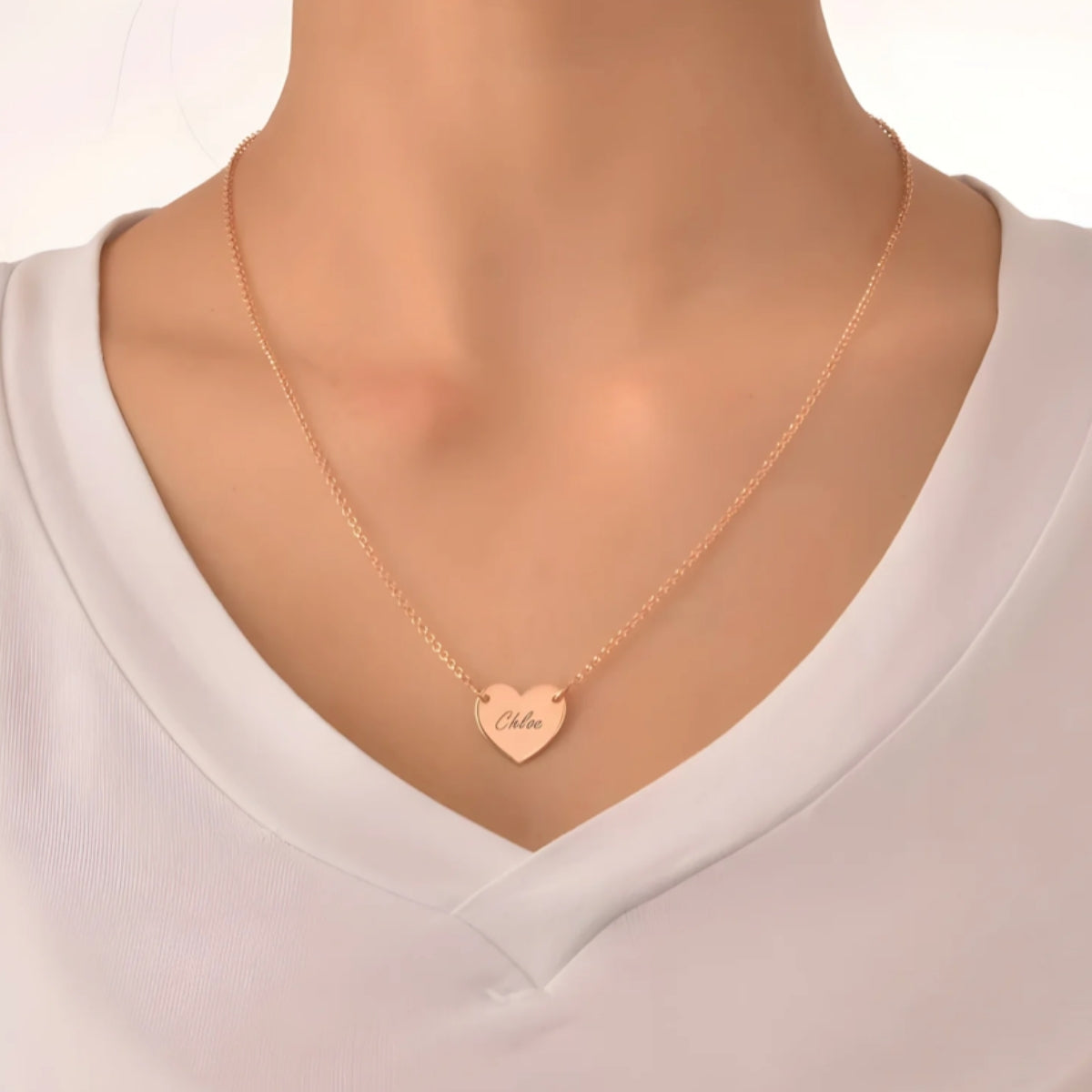 personalized heart pendant for her