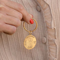 Personalized Newborn Baby Keychain – Gold Finish
