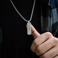 personalized matte black tag pendant
