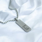 matte black tag pendant for men custom engraving