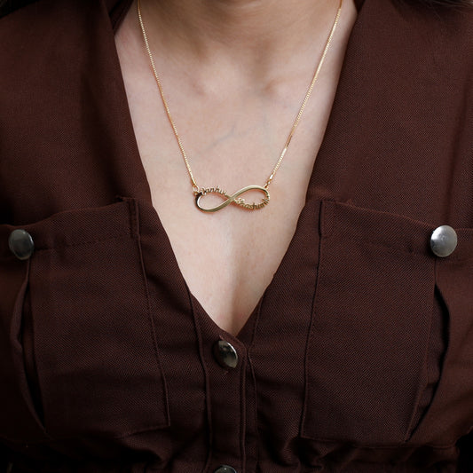 Couple Name Personalized Infinity Pendant