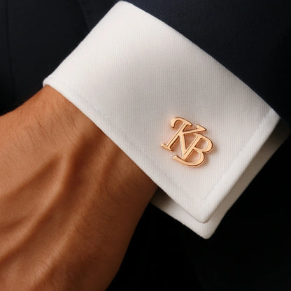 Customised Silver Initial Name Cufflink