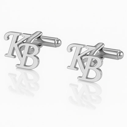 Customised Silver Initial Name Cufflink