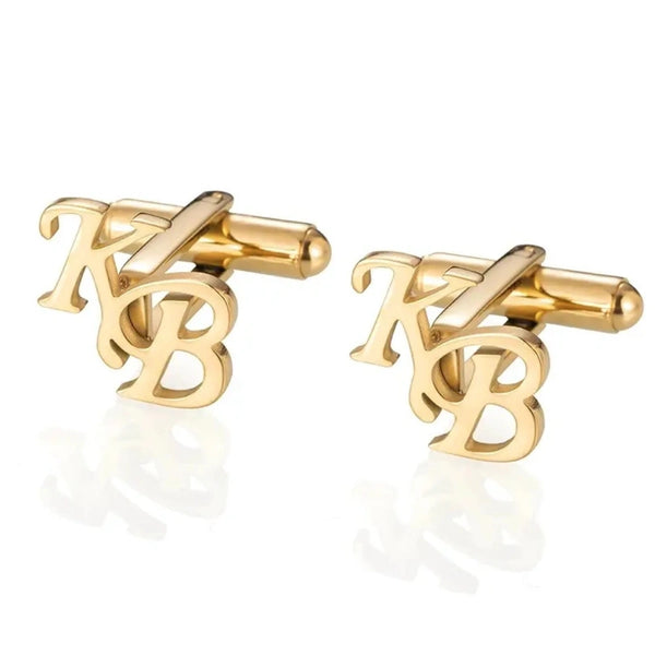 Customised Golden Initial Name Cufflink