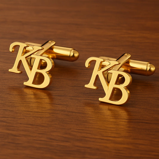 Customised Silver Initial Name Cufflink