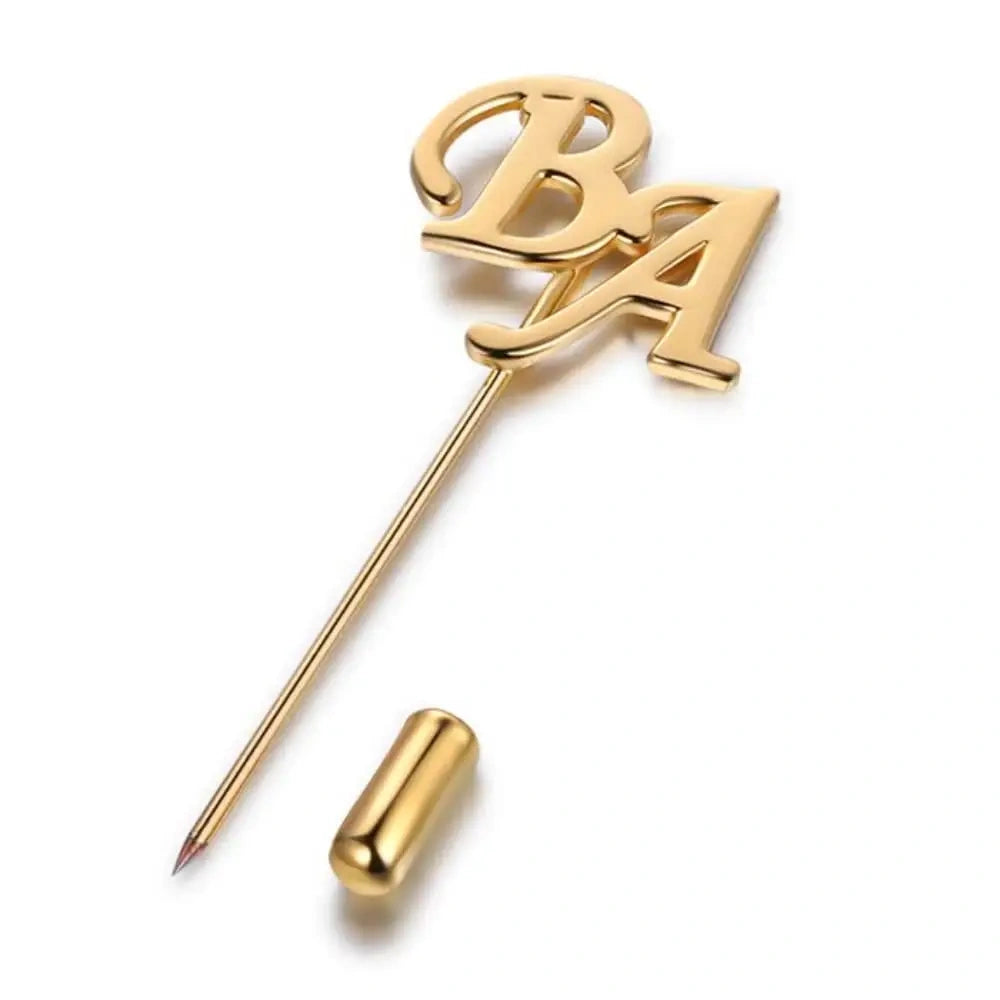Personalized Initial Lapel Pin for Men